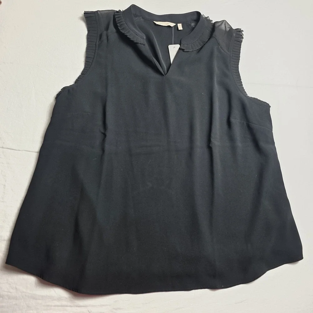 soft surroundings women's nyssa tank black 2x tags